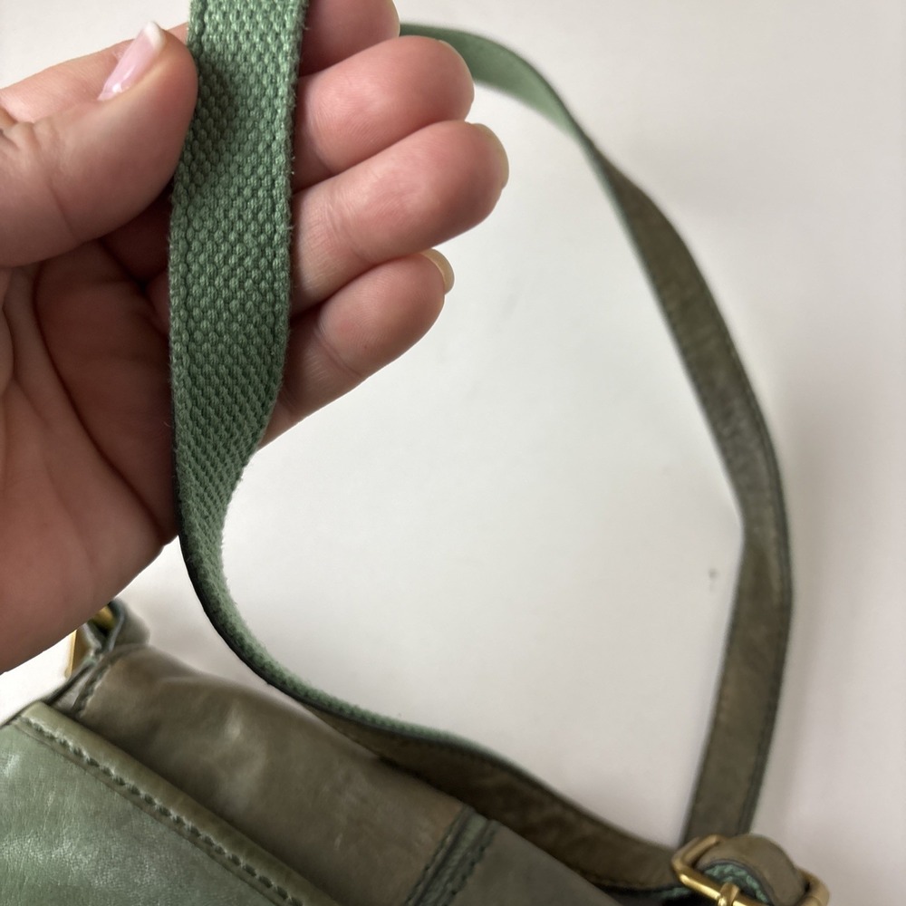 Vintage FOSSIL Y2K Crossbody Strap Leather Turn Lock Flap Bag Purse Handbag - Picture 14 of 16